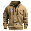 Jacksonville Jaguars Premium NFL Quarter Zip Hoodie
