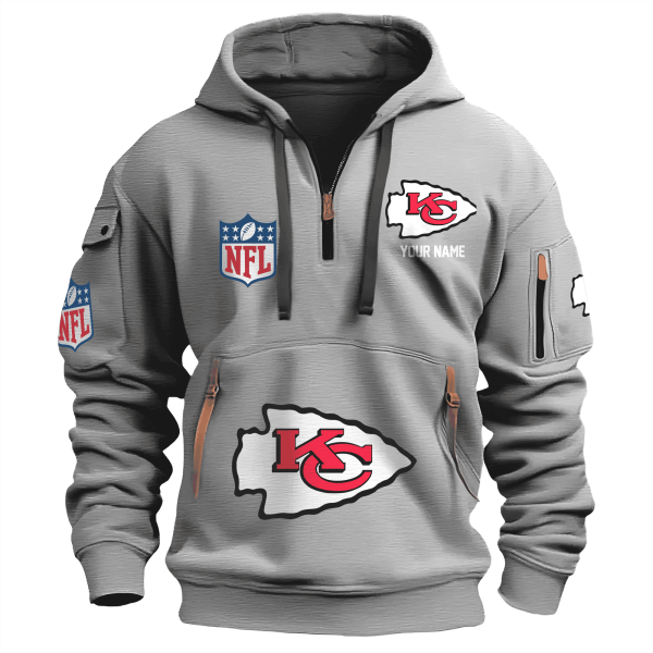 Kansas City Chiefs Premium NFL Quarter Zip Hoodie