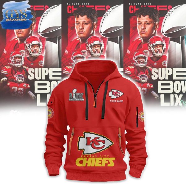 Kansas City Chiefs Super Bowl LIX Quarter Zip Hoodie