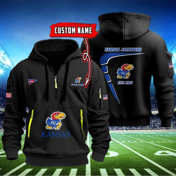 Kansas Jayhawks Quarter Zip Hoodie