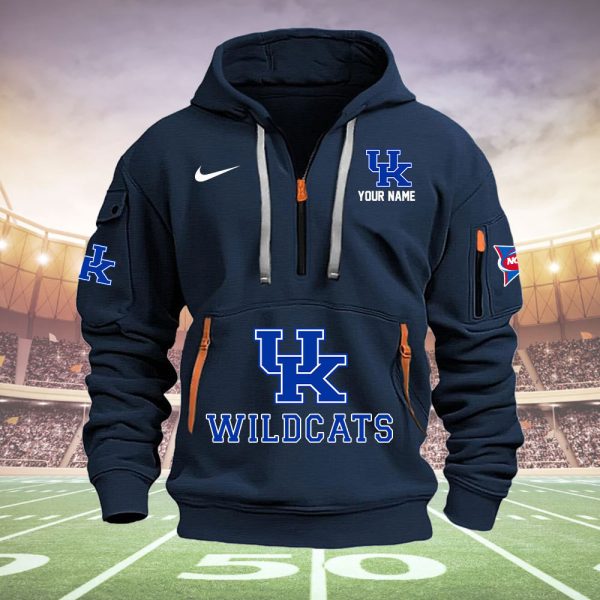 Kentucky Wildcats Quarter Zip Hoodie Ver 59 - Image 3