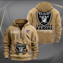 Las Vegas Raiders Monster Scratch 2 Logo NFL Quarter Zip Hoodie