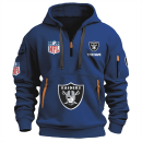 Las Vegas Raiders Premium NFL Quarter Zip Hoodie