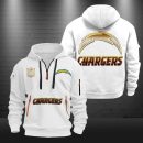 Los Angeles Chargers Golden Logo NFL Quarter Zip Hoodie