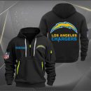 Los Angeles Chargers Logo NFL Quarter Zip Hoodie Ver 256