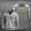 Los Angeles Chargers Logo NFL Quarter Zip Hoodie Ver 256