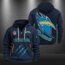 Los Angeles Chargers Monster Scratch Logo NFL Quarter Zip Hoodie