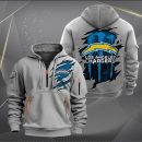 Los Angeles Chargers Scratch Logo NFL Quarter Zip Hoodie Ver 245
