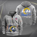 Los Angeles Rams Monster Scratch 2 Logo NFL Quarter Zip Hoodie
