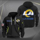 Los Angeles Rams Logo NFL Quarter Zip Hoodie Ver 276