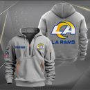 Los Angeles Rams Logo NFL Quarter Zip Hoodie Ver 276