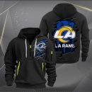 Los Angeles Rams Scratch Logo NFL Quarter Zip Hoodie Ver 229