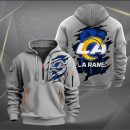 Los Angeles Rams Scratch Logo NFL Quarter Zip Hoodie Ver 229