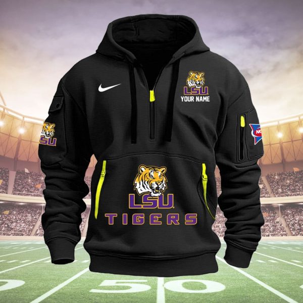 LSU TIGERS Quarter Zip Hoodie