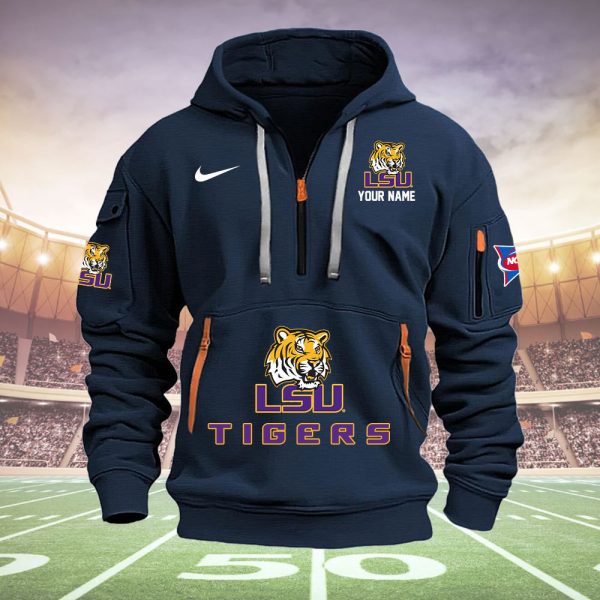 LSU TIGERS Quarter Zip Hoodie - Image 2