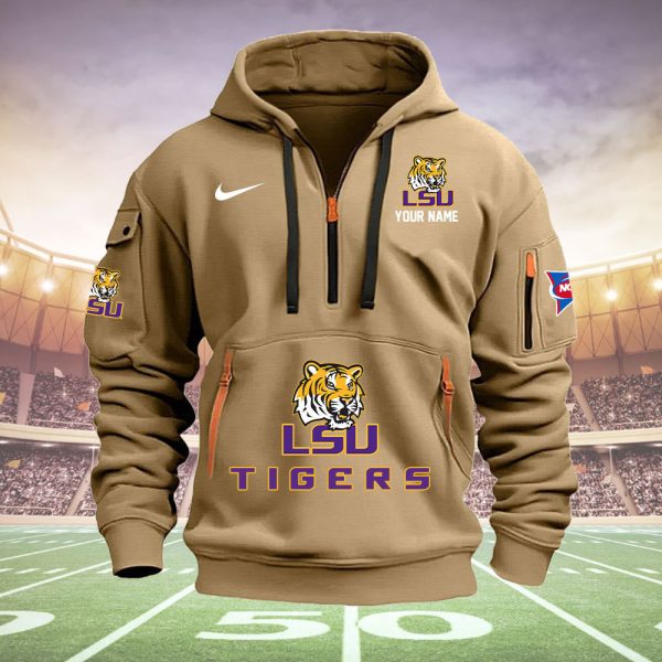 LSU TIGERS Quarter Zip Hoodie - Image 3
