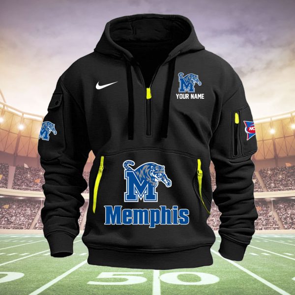 Memphis Tigers Quarter Zip Hoodie Ver 26