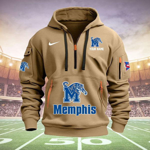 Memphis Tigers Quarter Zip Hoodie Ver 26 - Image 3