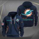 Miami Dolphins Logo NFL Quarter Zip Hoodie Ver 277