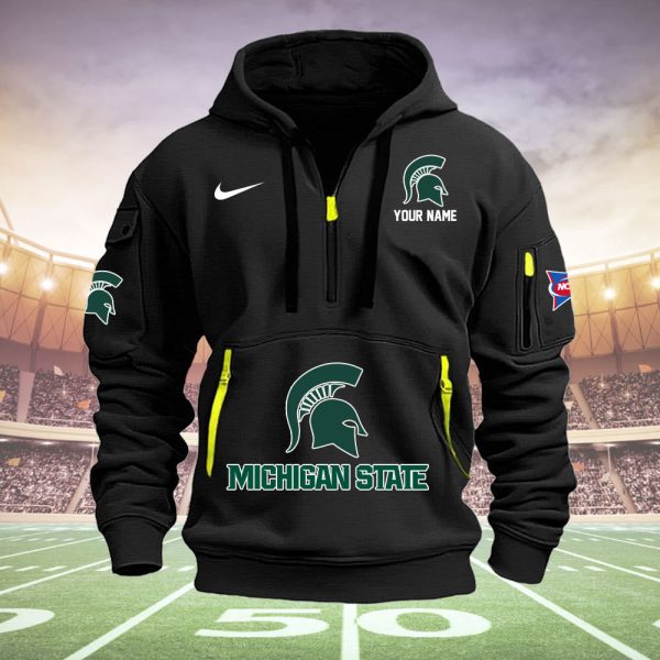Michigan State Spartans Quarter Zip Hoodie Ver 42