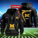 Michigan Wolverines Quarter Zip Hoodie Ver 7