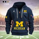 Michigan Wolverines Quarter Zip Hoodie Ver 57
