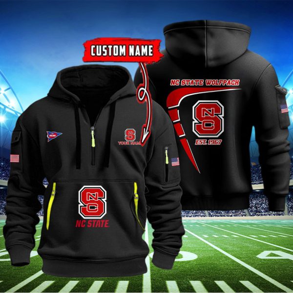 NC State Wolfpack Quarter Zip Hoodie Ver 24