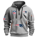 New England Patriots Premium NFL Quarter Zip Hoodie