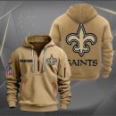 New Orleans Saints Logo NFL Quarter Zip Hoodie Ver 274