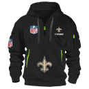 New Orleans Saints Premium NFL Quarter Zip Hoodie