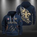 New Orleans Saints Monster Scratch Logo NFL Quarter Zip Hoodie
