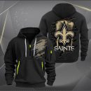 New Orleans Saints Scratch Logo NFL Quarter Zip Hoodie Ver 220