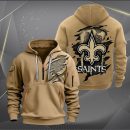 New Orleans Saints Scratch Logo NFL Quarter Zip Hoodie Ver 220