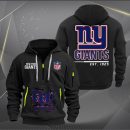 New York Giants Monster Scratch 2 Logo NFL Quarter Zip Hoodie
