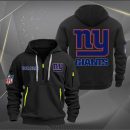 New York Giants Logo NFL Quarter Zip Hoodie Ver 270