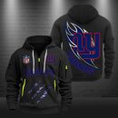 New York Giants Monster Scratch Logo NFL Quarter Zip Hoodie