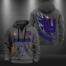 New York Giants Monster Scratch Logo NFL Quarter Zip Hoodie