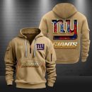 New York Giants Golden Logo NFL Quarter Zip Hoodie