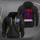 New York Giants Scratch Logo NFL Quarter Zip Hoodie