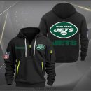 New York Jets Logo NFL Quarter Zip Hoodie Ver 261