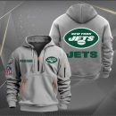 New York Jets Logo NFL Quarter Zip Hoodie Ver 261