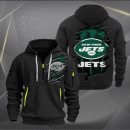New York Jets Scratch Logo NFL Quarter Zip Hoodie Ver 242