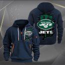 New York Jets Scratch Logo NFL Quarter Zip Hoodie Ver 242