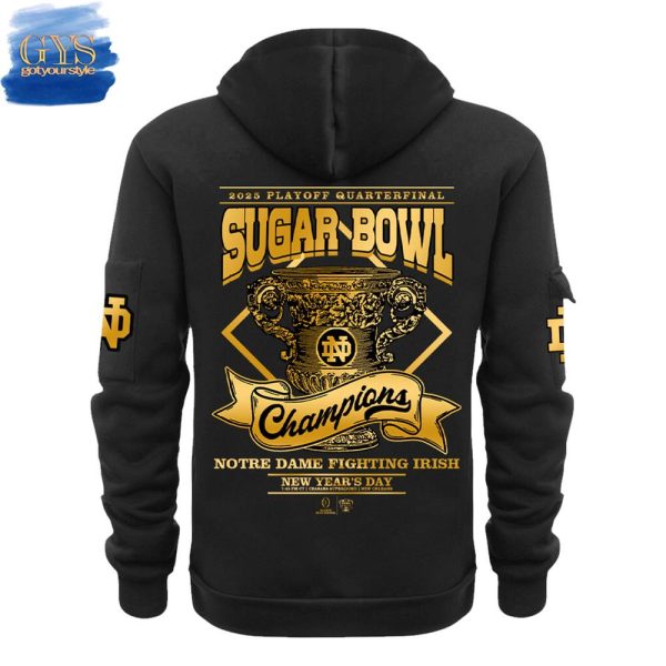 Notre Dame Fighting Irish Sugar Bowl Champions Quarter Zip Hoodie - Image 3