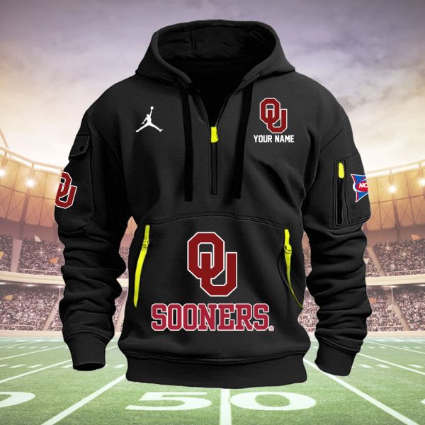 Oklahoma Sooners Quarter Zip Hoodie Ver 12
