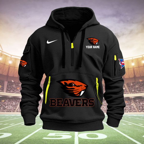 Oregon State Beavers Quarter Zip Hoodie Ver 52