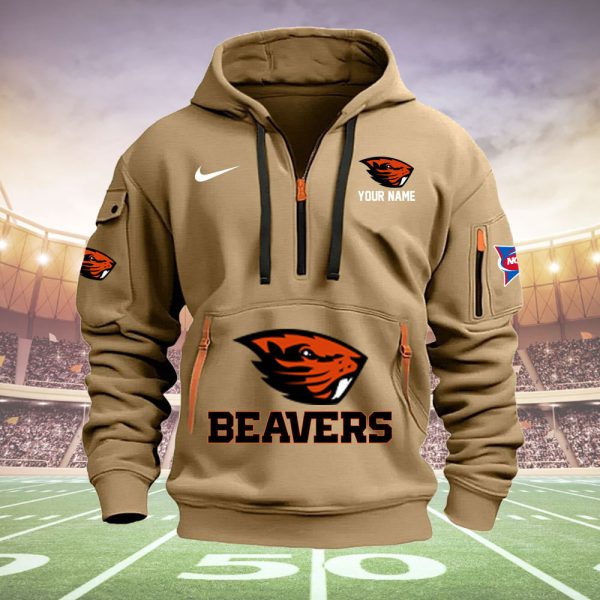 Oregon State Beavers Quarter Zip Hoodie Ver 52 - Image 3