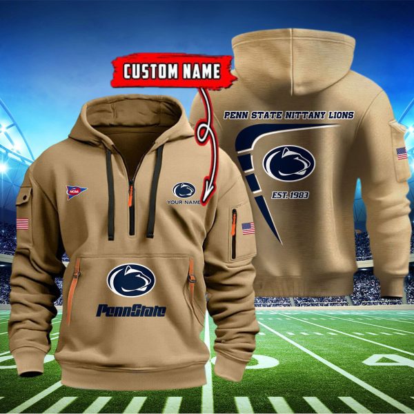 Penn State Nittany Lions Quarter Zip Hoodie Ver 45 - Image 2
