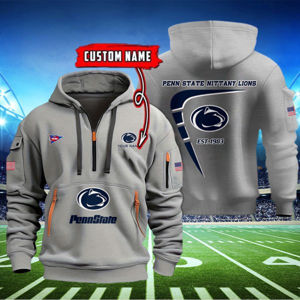 Penn State Nittany Lions Quarter Zip Hoodie Ver 45 - Image 3