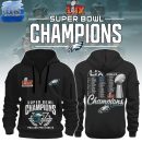 Philadelphia Eagles 2024 Super Bowl LIX Champions Quarter Zip Hoodie